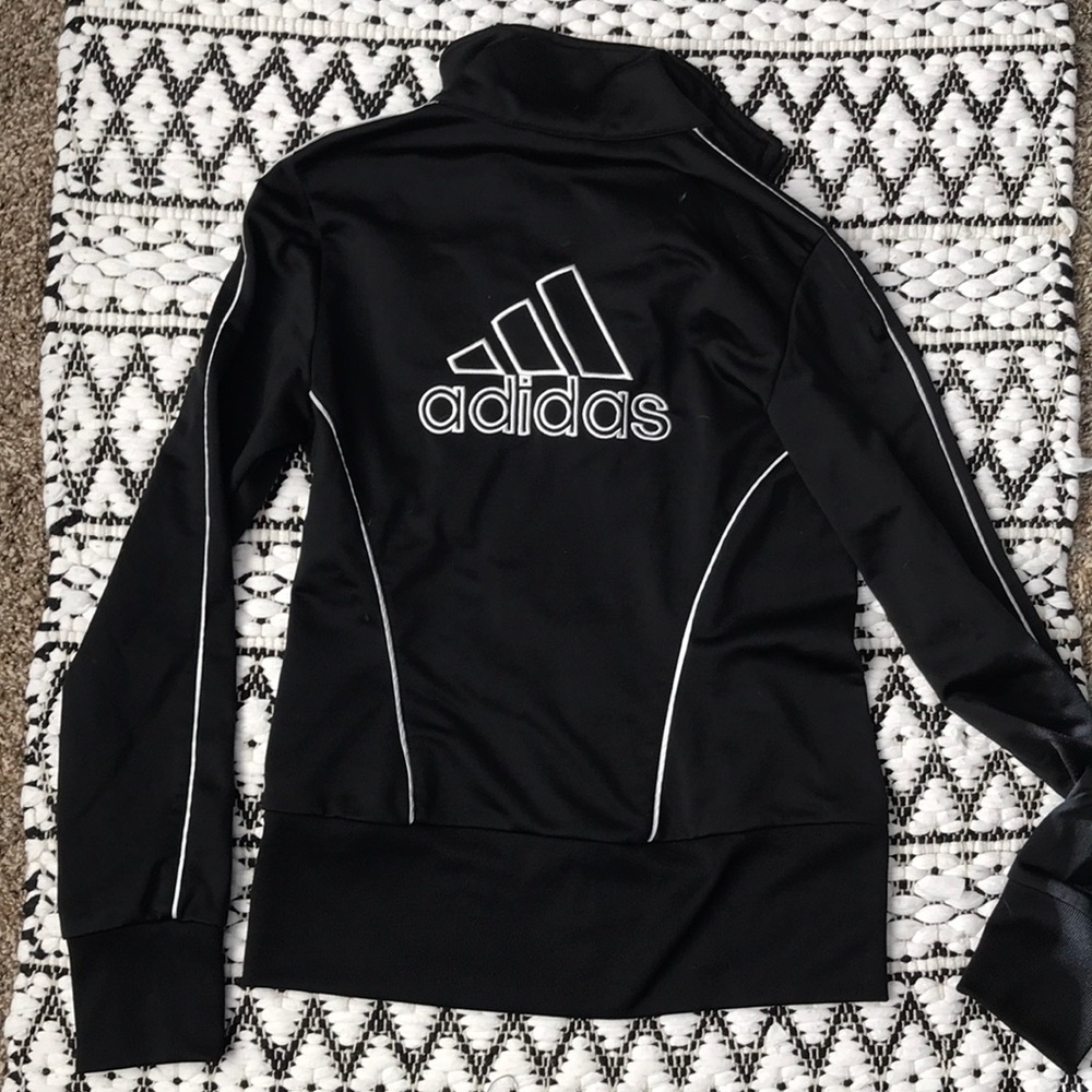 Adidas track jacket black size small